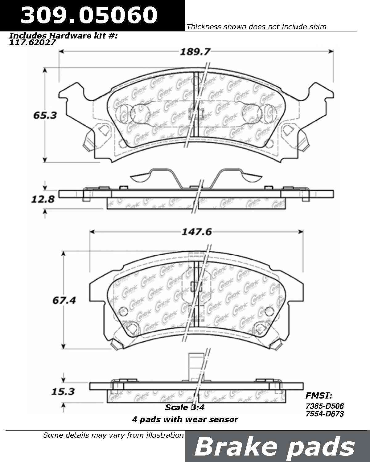 StopTech Sport Brake Pads With Shims And Hardware