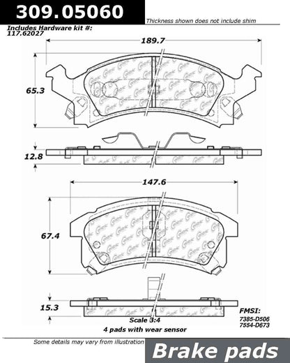 StopTech Sport Brake Pads With Shims And Hardware