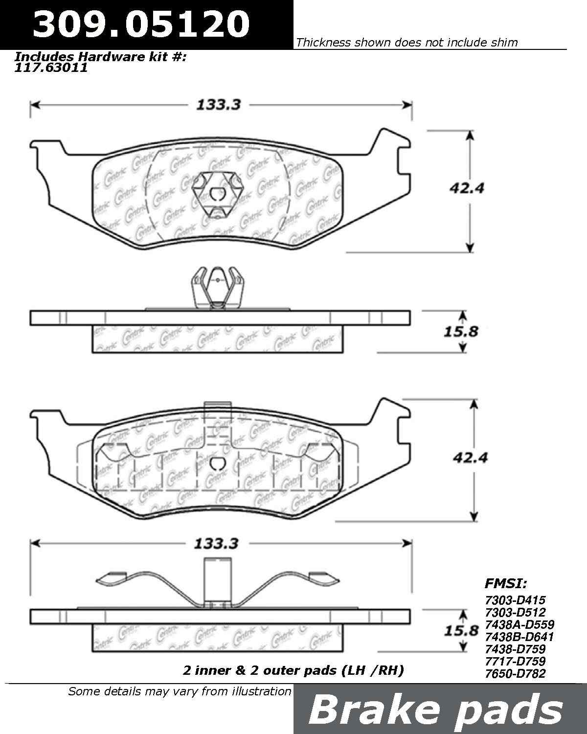 StopTech Sport Brake Pads With Shims And Hardware