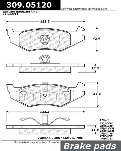 StopTech Sport Brake Pads With Shims And Hardware