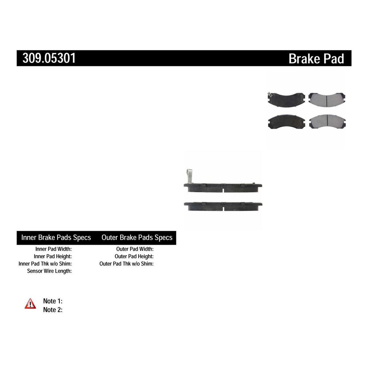 StopTech Sport Brake Pads With Shims And Hardware