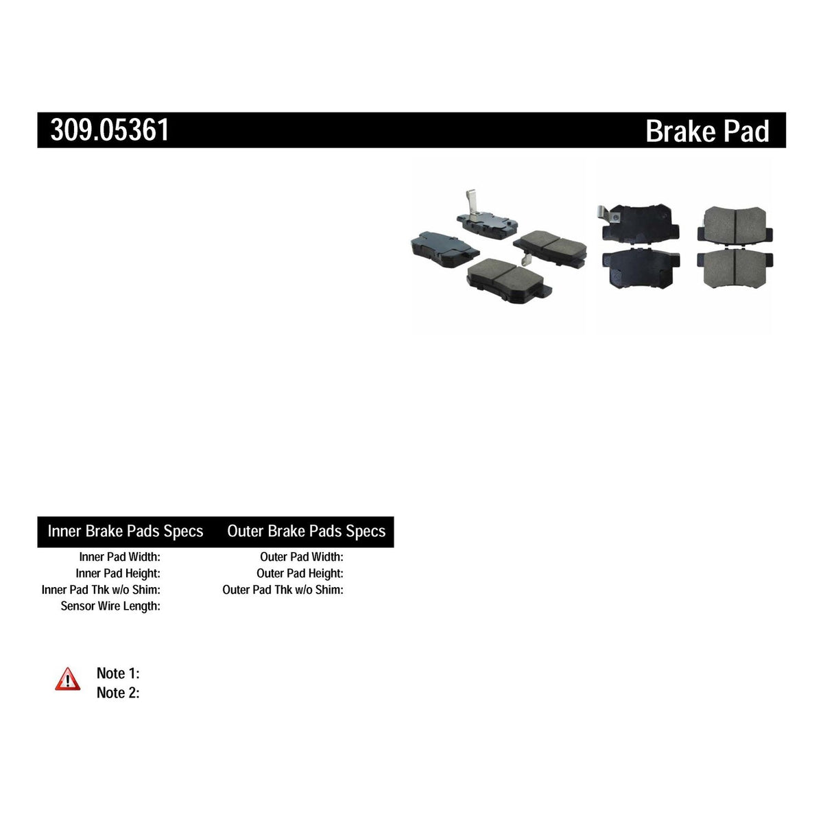 StopTech Sport Brake Pads With Shims And Hardware