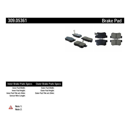 StopTech Sport Brake Pads With Shims And Hardware