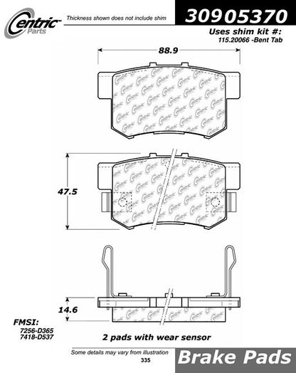StopTech Sport Brake Pads With Shims And Hardware