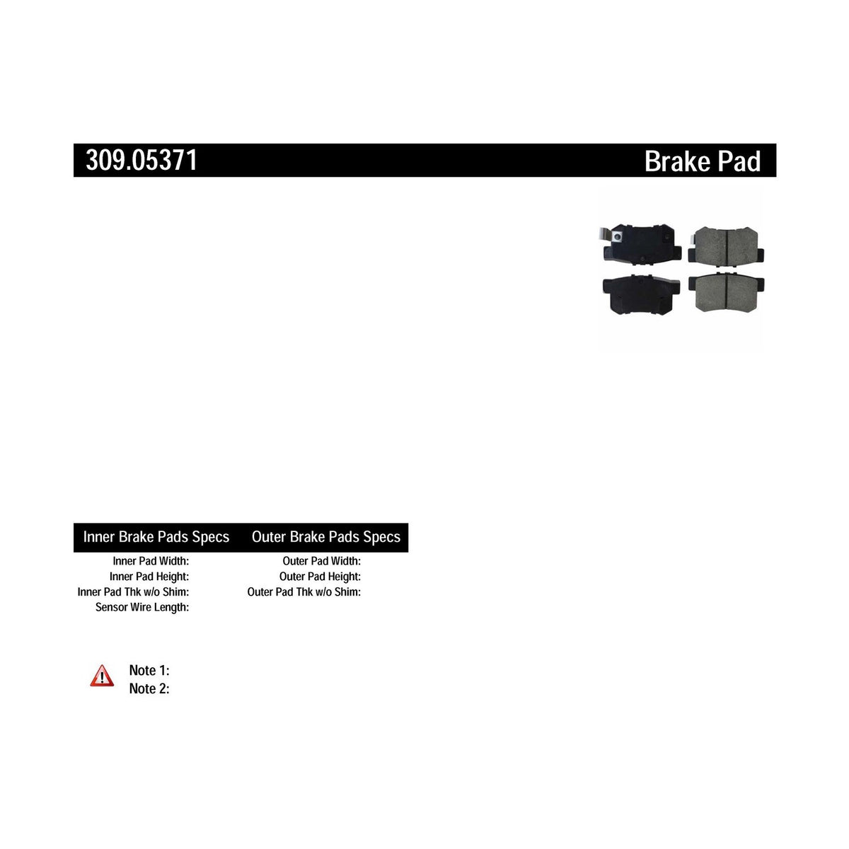 StopTech Sport Brake Pads With Shims And Hardware