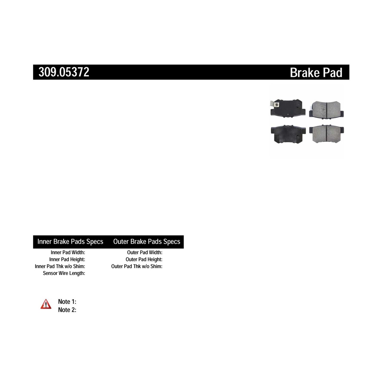StopTech Sport Brake Pads With Shims And Hardware