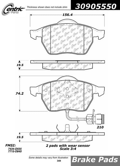 StopTech Sport Brake Pads With Shims And Hardware