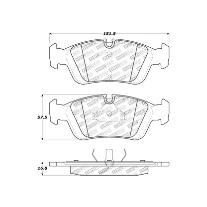 StopTech Sport Brake Pads With Shims And Hardware