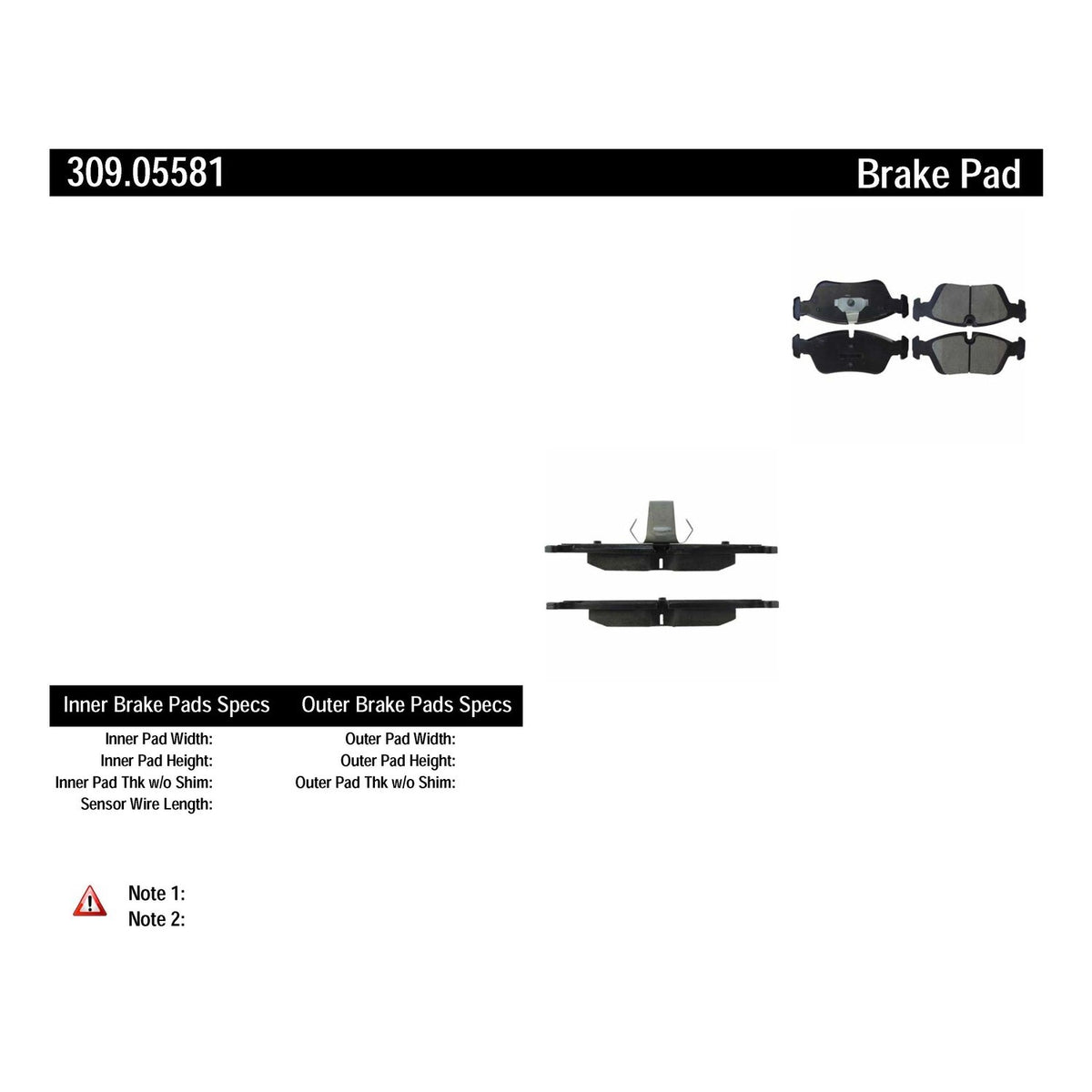 StopTech Sport Brake Pads With Shims And Hardware