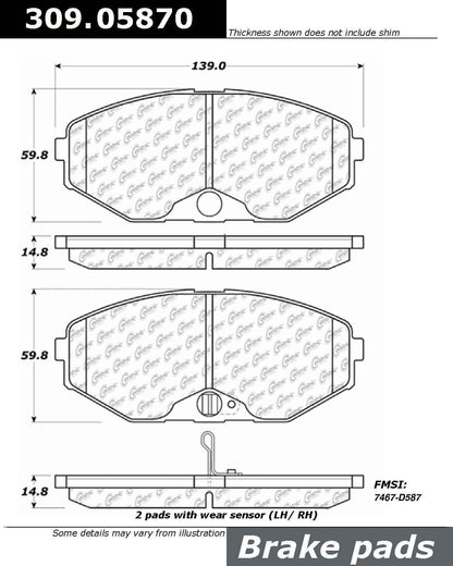 StopTech  Sport Brake Pads With Shims