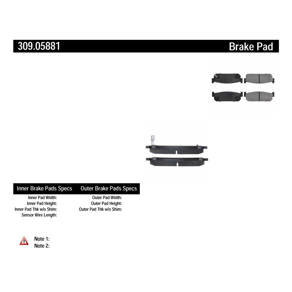 StopTech Sport Brake Pads With Shims And Hardware