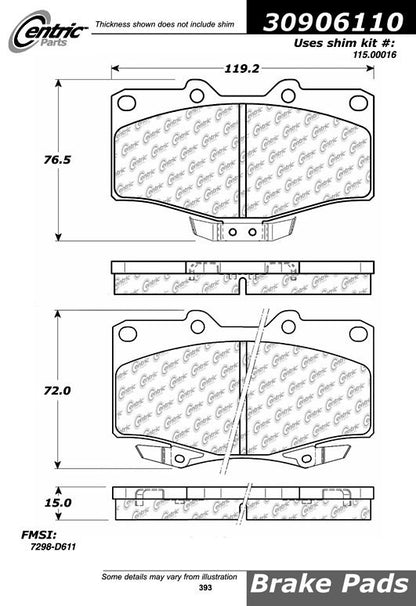 StopTech Sport Brake Pads With Shims And Hardware