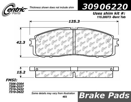 StopTech Sport Brake Pads With Shims
