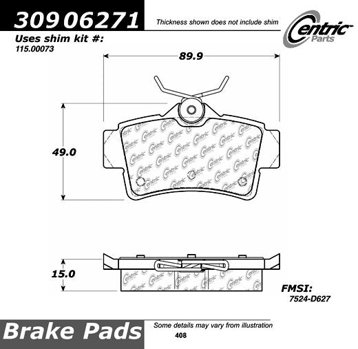 StopTech Sport Brake Pads With Shims And Hardware