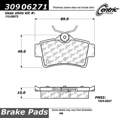 StopTech Sport Brake Pads With Shims And Hardware