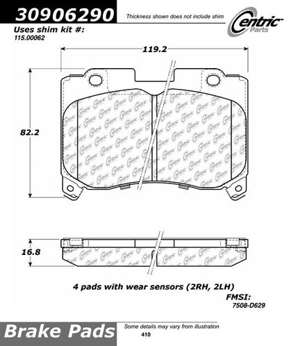 StopTech Sport Brake Pads With Shims And Hardware
