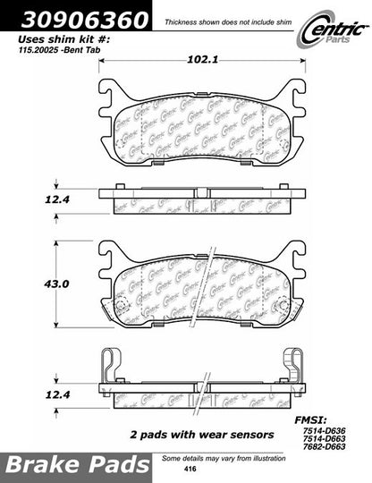 StopTech Sport Brake Pads With Shims And Hardware
