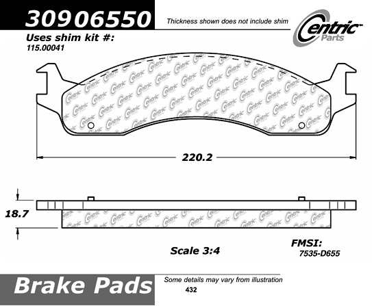 StopTech Sport Brake Pads w/Shims - Rear 309.06550