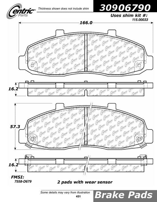 StopTech Sport Brake Pads With Shims And Hardware