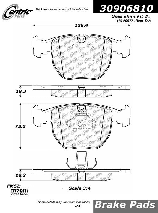 StopTech Sport Brake Pads With Shims And Hardware