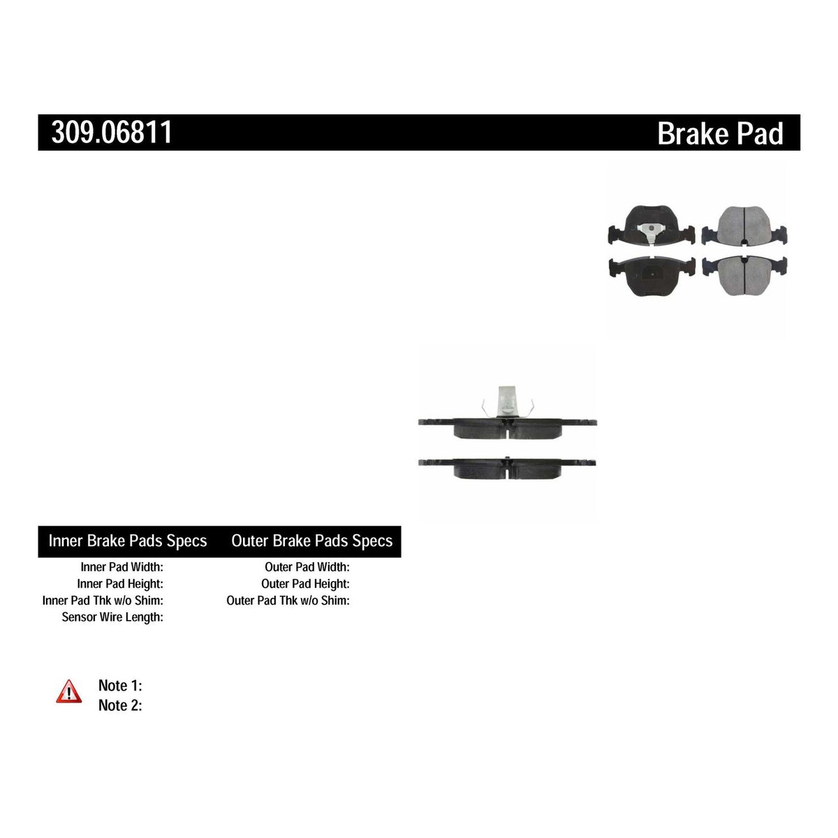 StopTech Sport Brake Pads With Shims And Hardware
