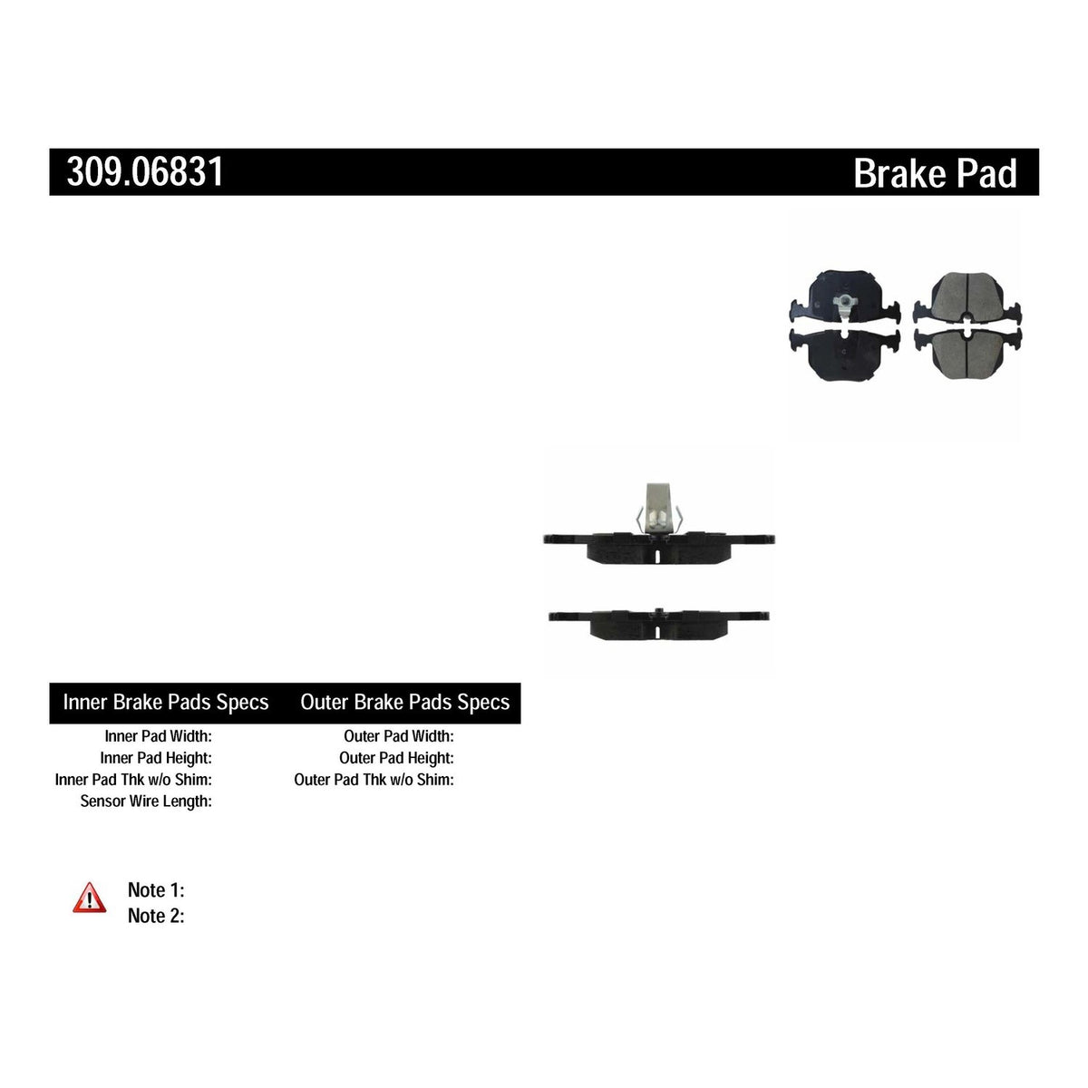StopTech Sport Brake Pads With Shims And Hardware