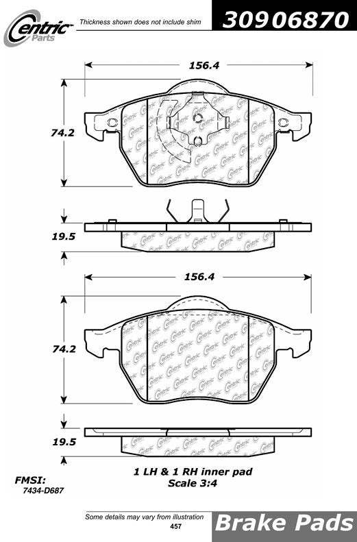 StopTech Sport Brake Pads With Shims And Hardware