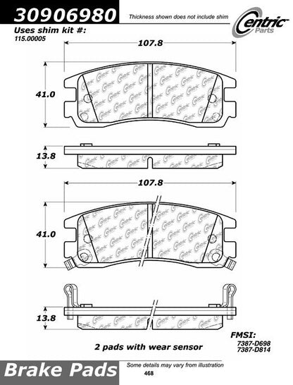 StopTech Sport Brake Pads With Shims And Hardware