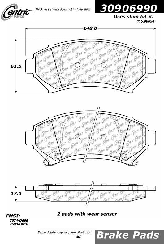 StopTech Sport Brake Pads With Shims And Hardware