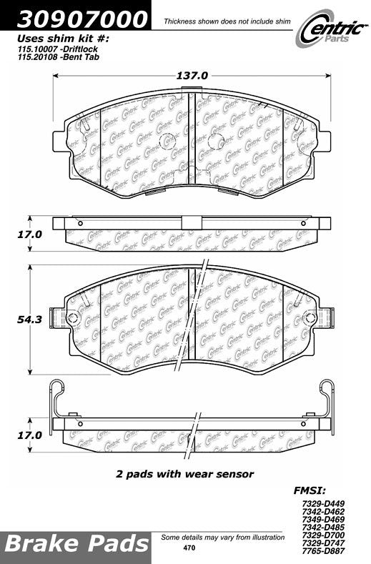 StopTech Sport Brake Pads With Shims And Hardware
