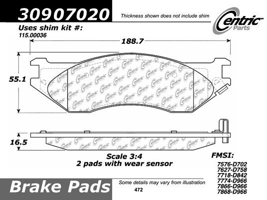 StopTech Sport Brake Pads With Shims And Hardware