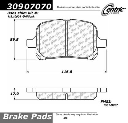 StopTech Sport Brake Pads With Shims And Hardware