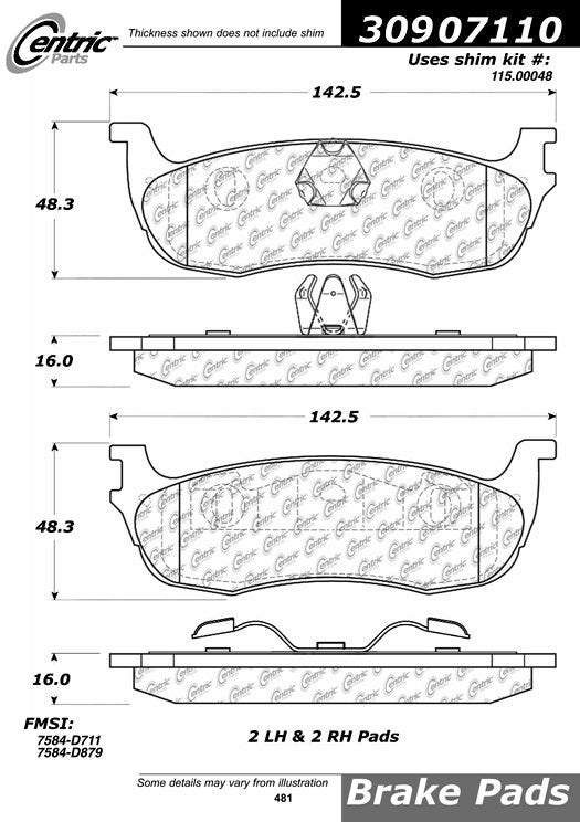 StopTech Sport Brake Pads With Shims And Hardware