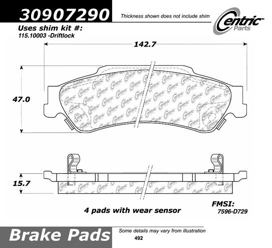 StopTech Sport Brake Pads With Shims And Hardware