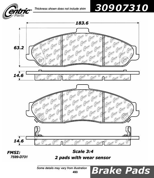 StopTech Sport Brake Pads With Shims And Hardware
