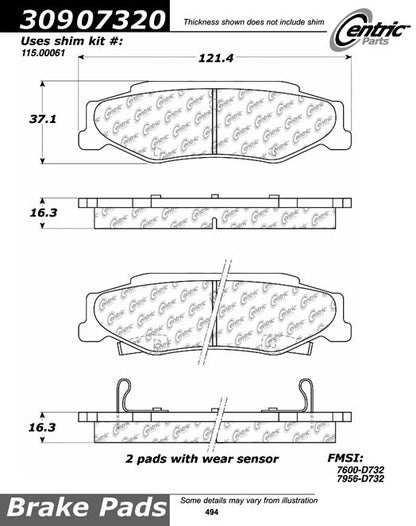 StopTech Sport Brake Pads With Shims And Hardware