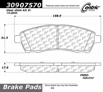 StopTech Sport Brake Pads With Shims And Hardware