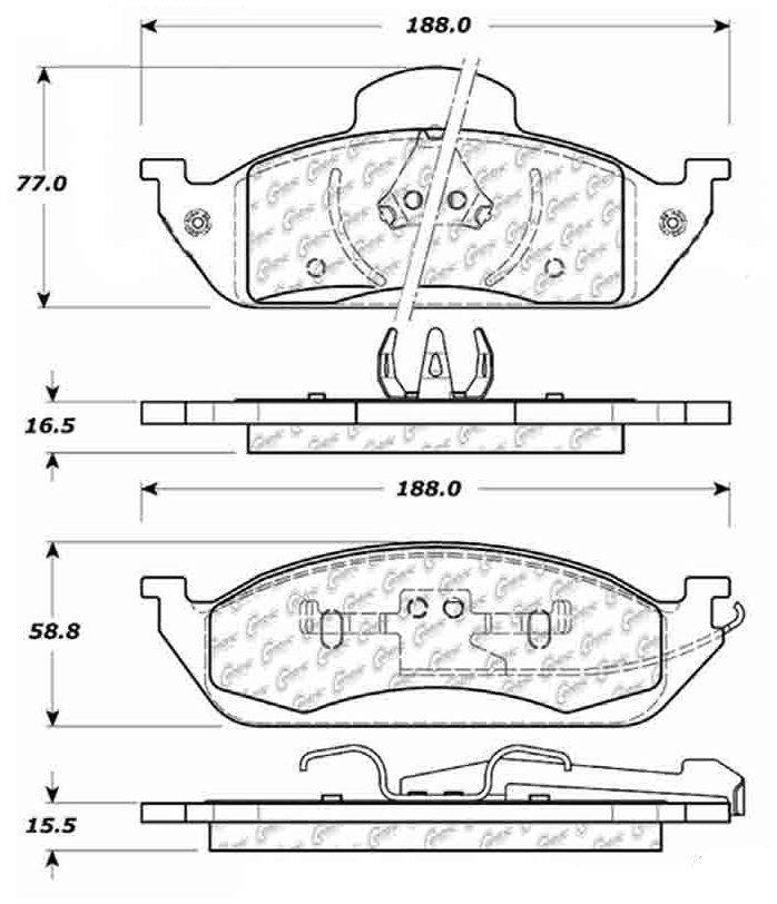 StopTech Sport Brake Pads With Shims And Hardware