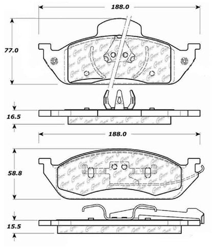 StopTech Sport Brake Pads With Shims And Hardware