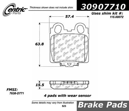 StopTech Sport Brake Pads With Shims And Hardware
