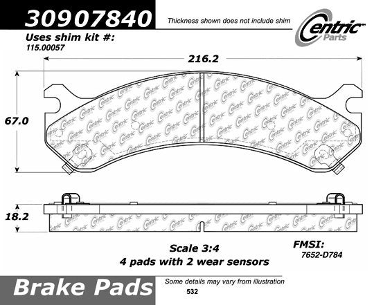 StopTech Sport Brake Pads With Shims And Hardware