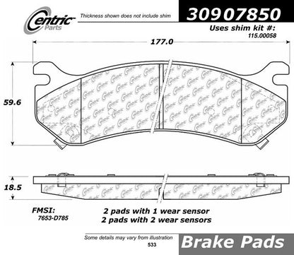 StopTech  Sport Brake Pads With Shims And Hardware