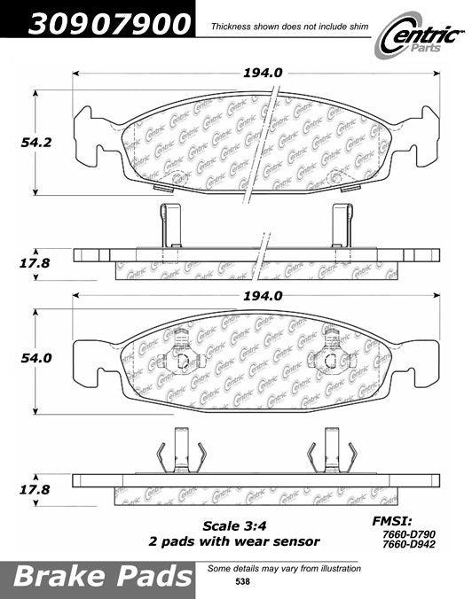 StopTech Sport Brake Pads With Shims And Hardware
