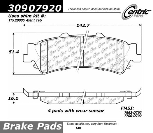StopTech Sport Brake Pads With Shims And Hardware