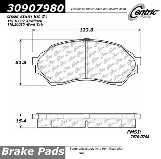 StopTech Sport Brake Pads With Shims And Hardware