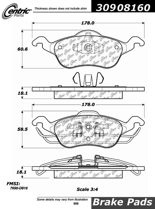 StopTech Sport Brake Pads With Shims And Hardware