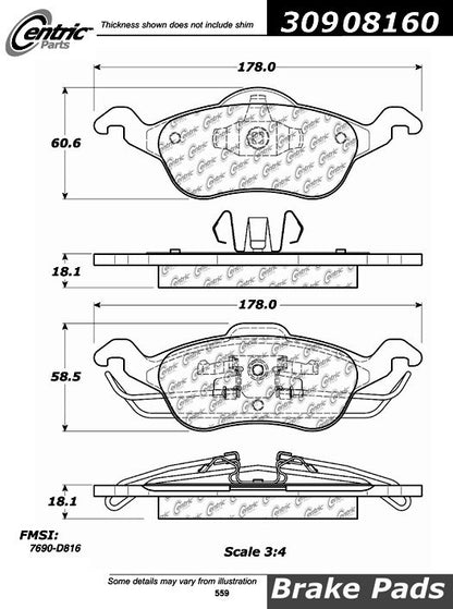 StopTech Sport Brake Pads With Shims And Hardware
