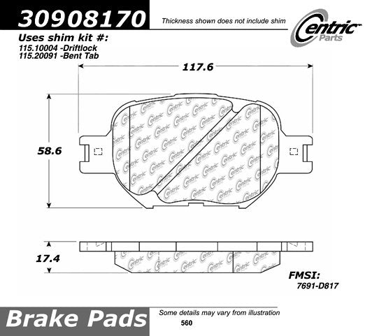 StopTech Sport Brake Pads With Shims And Hardware