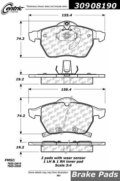 StopTech  Sport Brake Pads With Shims And Hardware