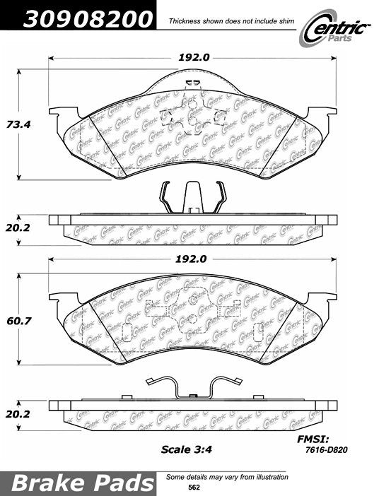 StopTech Sport Brake Pads With Shims